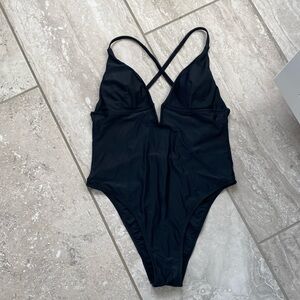 Black one piece swimsuit